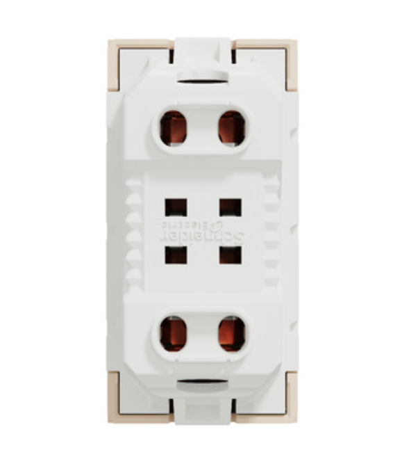Фото 5 Розетка без заземлення зі шторками гвинтові клеми 10 А 1 бежевий модуль UNICA NEW Schneider Electric