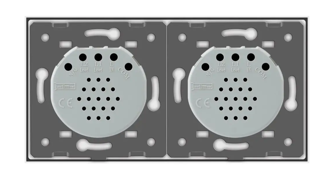 Фото 3 Сенсорний вимикач 4 сенсора 2-2 біле скло Livolo