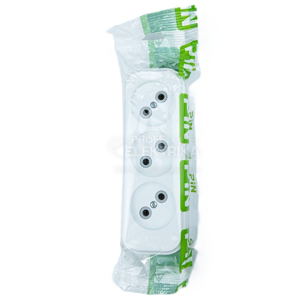 Фото 2 Колодка PIN 3 гнізда без заземлення 516-050200-303