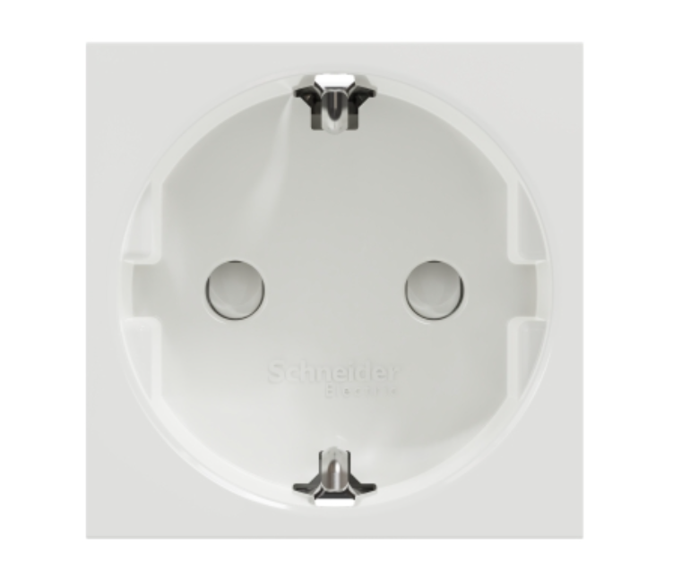 Фото 4 Розетка с заземлением со шторками винтовый зажим 16 А белый UNICA NEW Schneider Electric