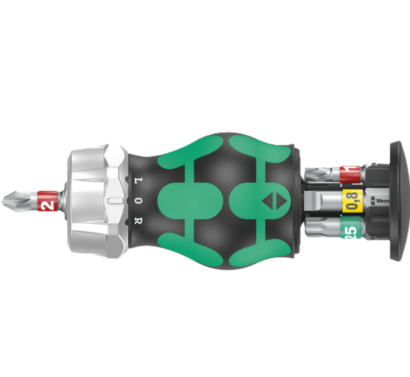 Фото Ручка битоутримувач з тріскачкою WERA Kraftform Kompakt Stubby RA 1 05008883001