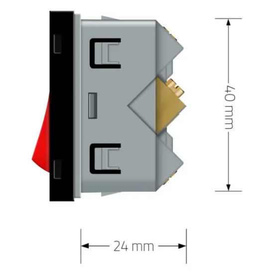 Фото 6 Механизм мастер выключатель 20 ампер черный Livolo