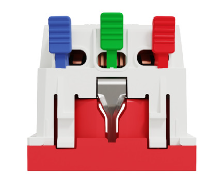 Фото 3 Розетка с заземлением и шторками 16А самозажимные клеммы красный UNICA NEW Schneider Electric