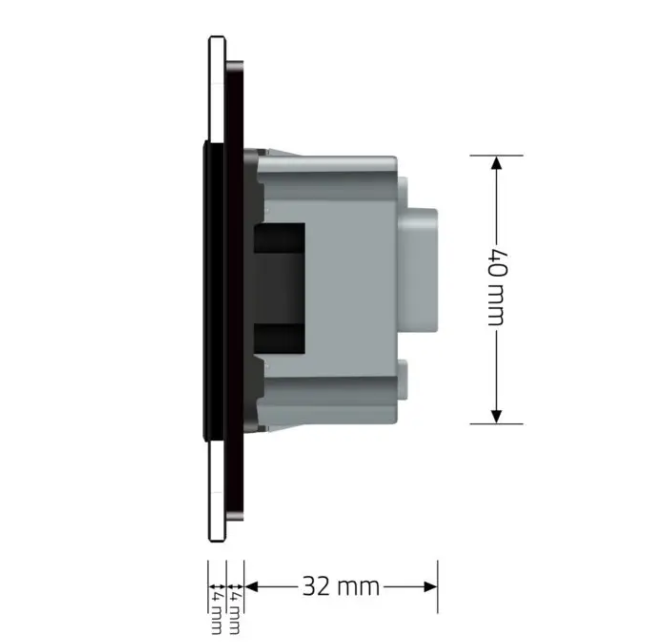 Фото 6 Умный сенсорный ЕС выключатель 1 сенсор 1 розетка черное стекло Livolo