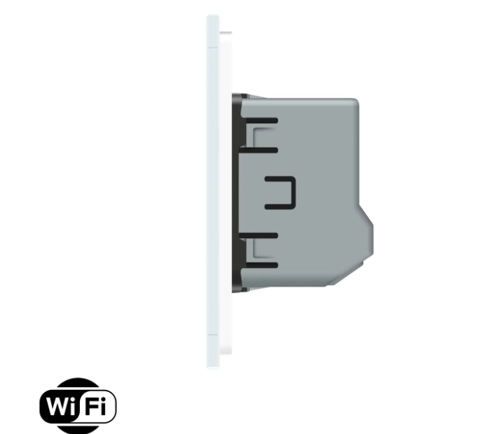 Фото 3 Розумний сенсорний Wi-Fi вимикач 1 сенсор біле скло Livolo