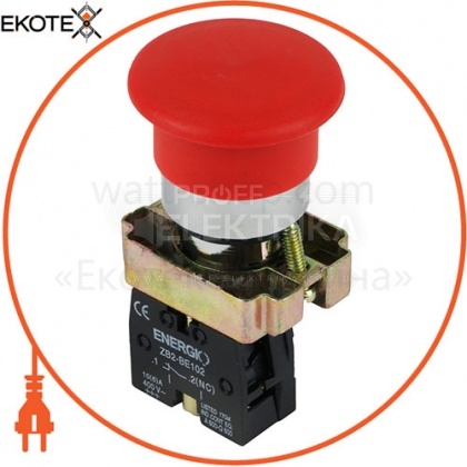 Фото кнопка BC42-грибок красный NC