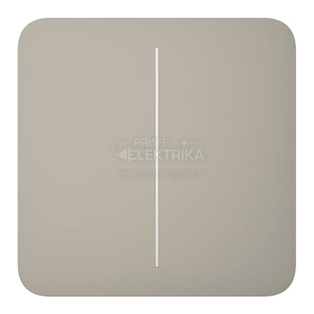 Фото Розумний двоклавішний вимикач Ajax LightSwitch оливковий
