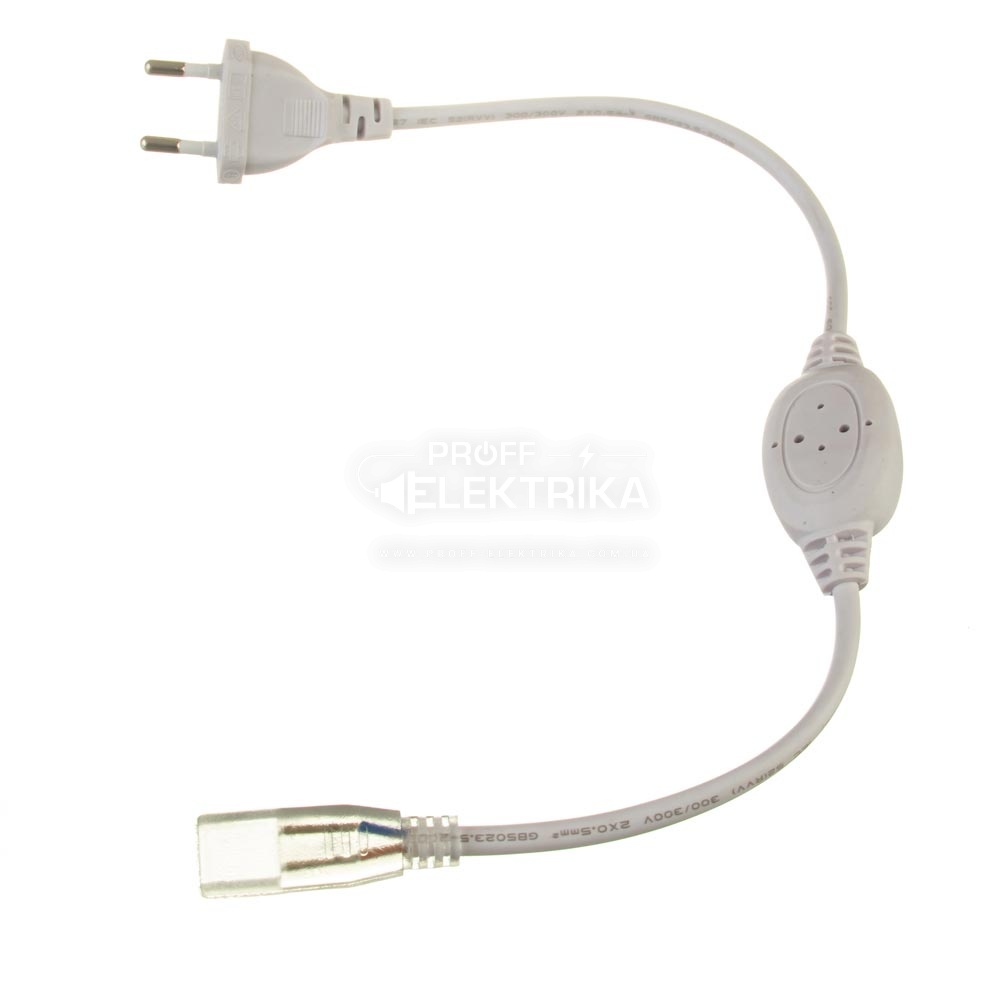 Фото Адаптер живлення для світлодіодної стрічки 8mm + конектор 2pin 220М 120-2835 IP65