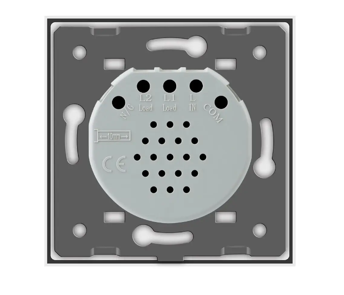 Фото 3 Умный сенсорный ZigBee выключатель 2 сенсора белое стекло Livolo