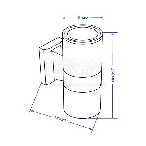 Фото 2 Архитектурный накладной светильник Feron DH0702 под лампу серый