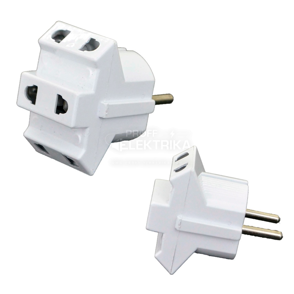 Фото Переходник тройник без заземления AY-KA