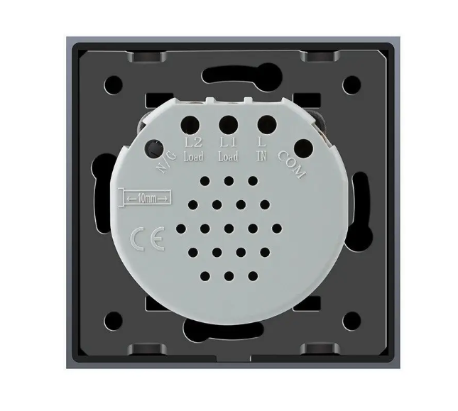 Фото 4 Бесконтактный проходной перекрестный выключатель 1 сенсор черное стекло Livolo