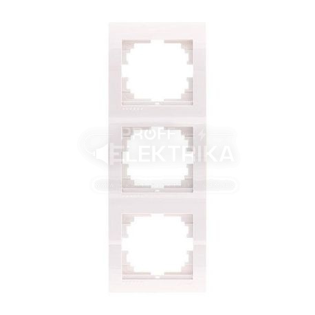 Фото Рамка 3 поста вертикальная Белая DERIY