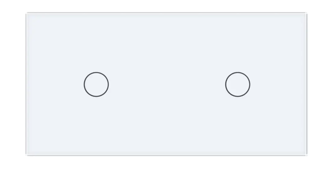 Фото 2 Розумний сенсорний прохідний вимикач ZigBee 2 сенсора 1-1 біле скло Livolo