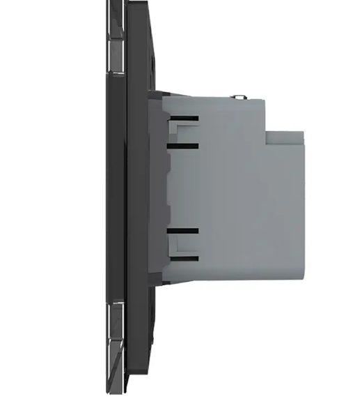 Фото 3 Розетка USB Type-C із Power Delivery 45W чорне скло Livolo