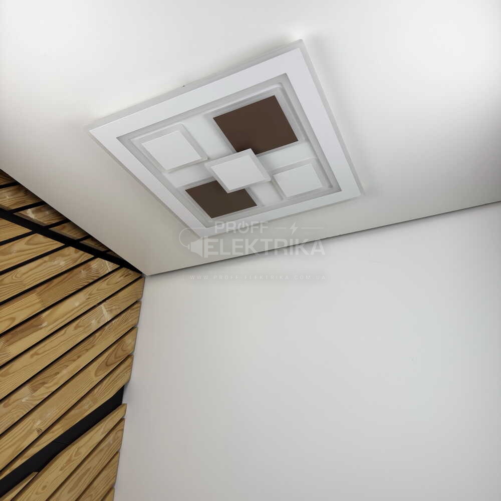 Фото 5 Светильник LED smart OXFORD пульт 110W 3000-6000K IP20 коричневый квадрат Violux 220435