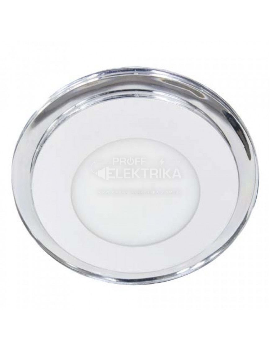 Фото Светильник круг LED врезной с синей подсветкой 16W 4000К AL2660 FERON