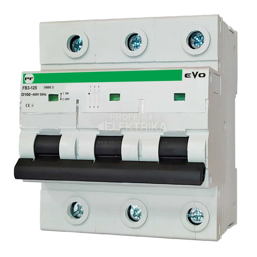 Фото Автоматический выключатель 3P 100A 15кА D Промфактор