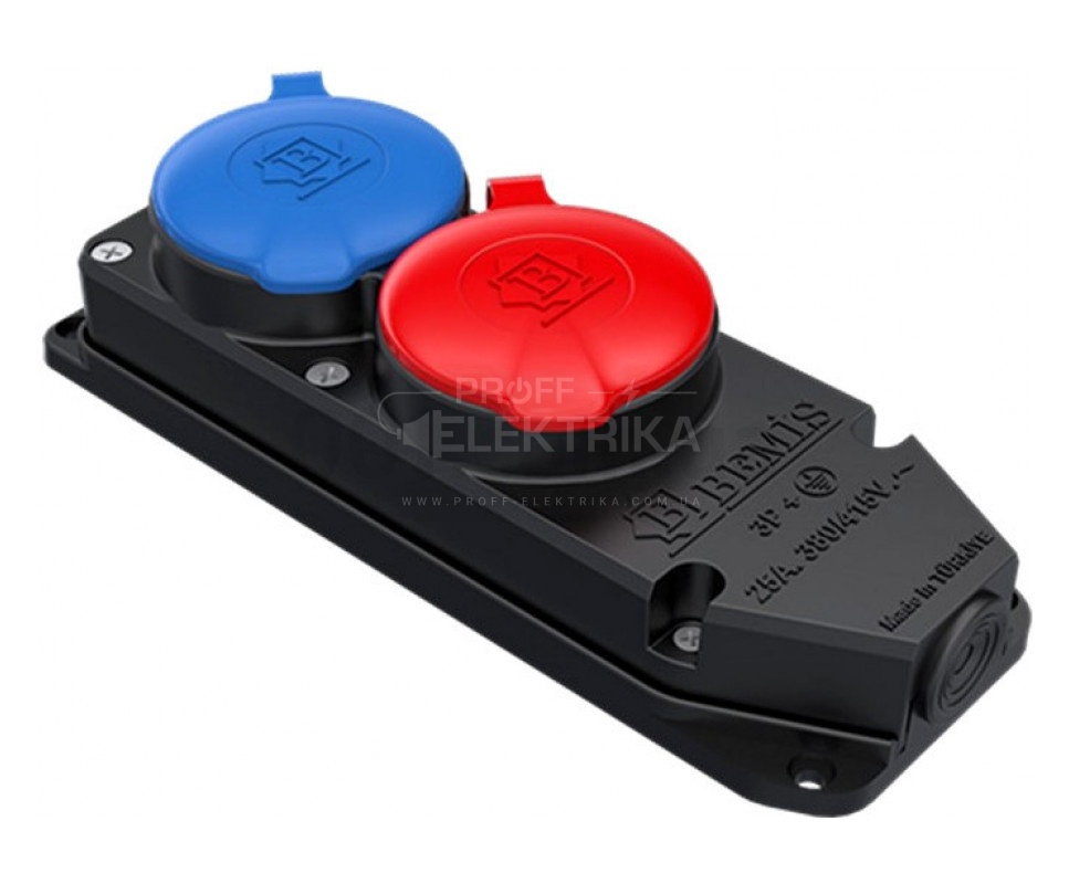 Фото Розетка стаціонарна каучук Bemis подвійна