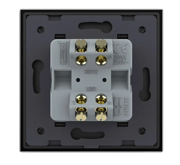 Фото 3 Мастер выключатель 20 А черное стекло Livolo