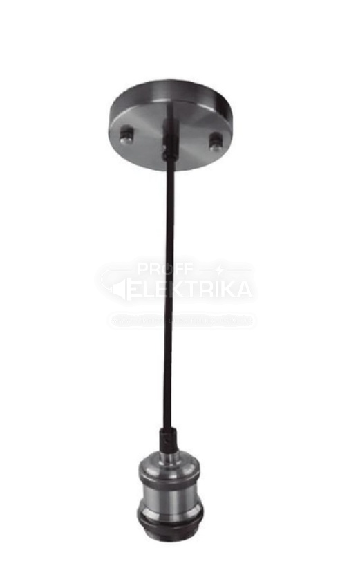 Фото Світильник підвісний метал чорний Е-27 HOROZ