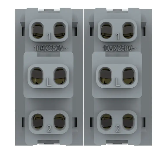 Фото 3 Механізм двоклавішний вимикач чорний Livolo