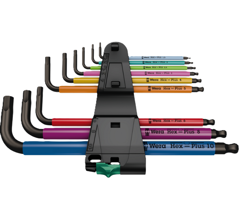 Фото 4 Набор Г-образных ключей WERA 950/9 Hex-Plus Multicolour 1 метрических BlackLaser 05022089001