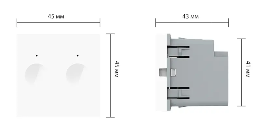 Фото 5 Механизм сенсорный выключатель Sense 2 сенсора белый Livolo