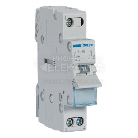 Фото перемикач SFT125 1P 220v/25А 1-0-2 HAGER