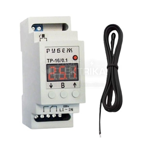 Фото Терморегулятор Rubezh ТР-16.01 одноканальный на DIN-рейке 16А 220В