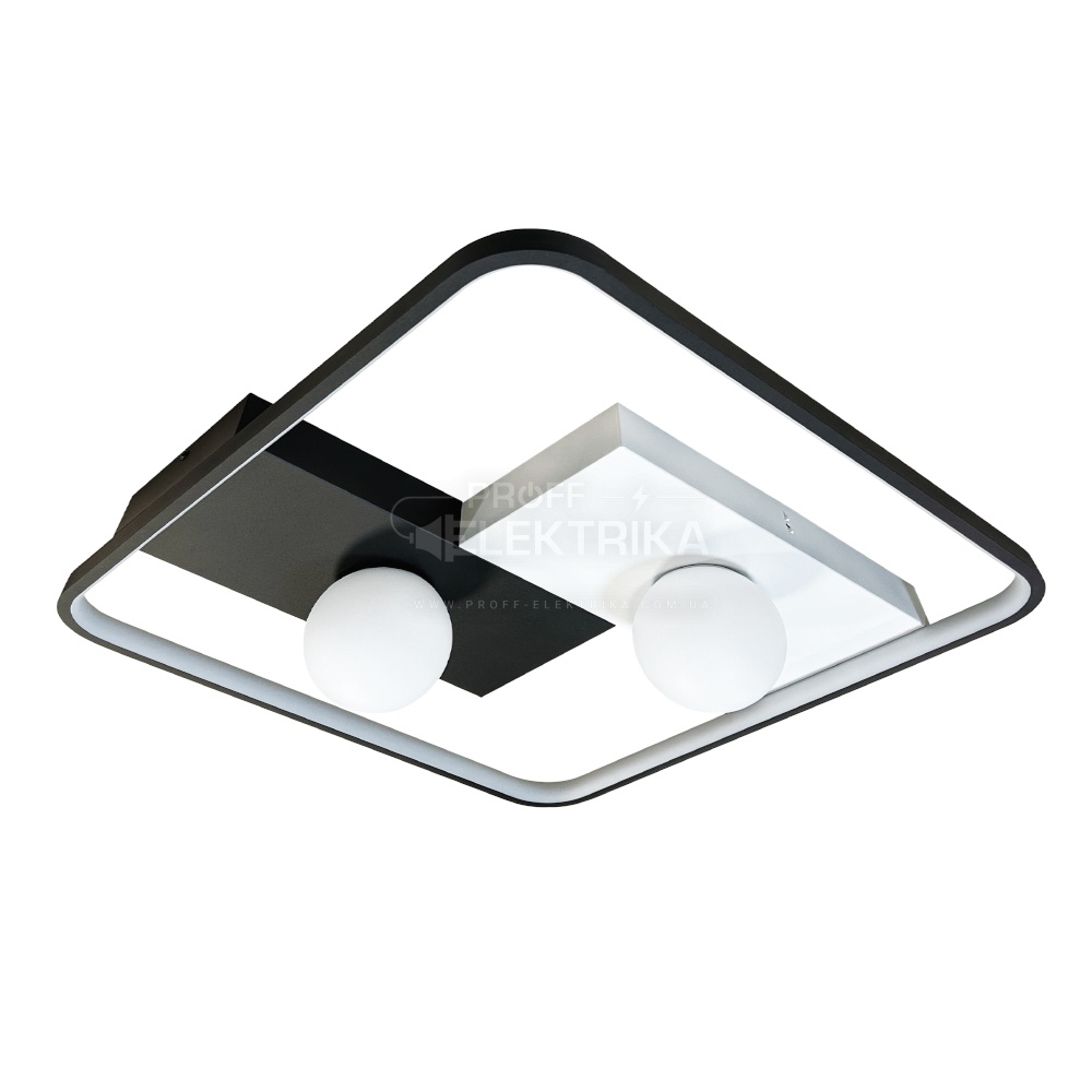 Фото Светильник LED smart PICASSO-S пульт 85W 3000-5000K IP20 квадрат бело-черный Violux 220635