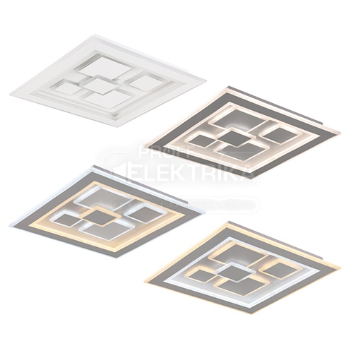 Фото 5 Светильник LED smart OXFORD пульт 110W 3000-6000K IP20 белый квадрат Violux 220425