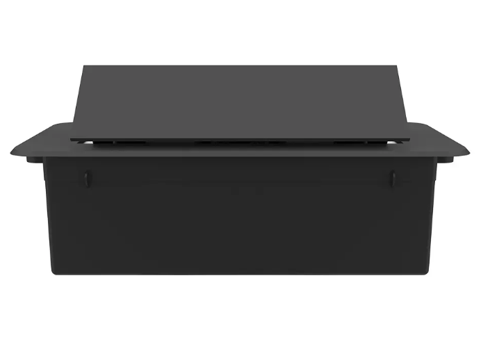 Фото 4 Меблева розетка потрійна з плавним відкриттям чорний Livolo