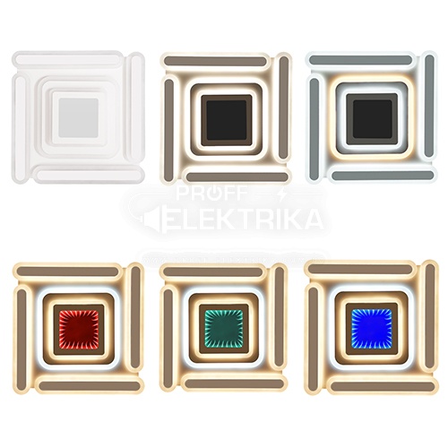 Фото 4 Світильник LED smart MATRIX пульт 120W 3000-6000K IP20 білий квадрат Violux 220495