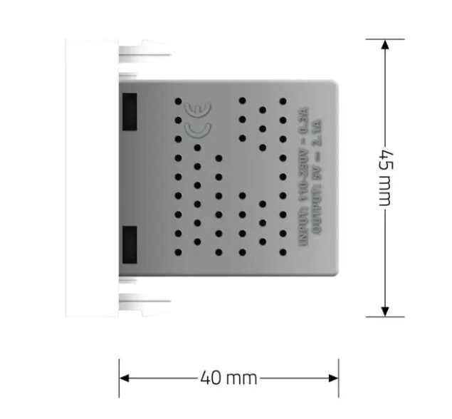 Фото 6 Механізм розетка USB з блоком живлення білий Livolo