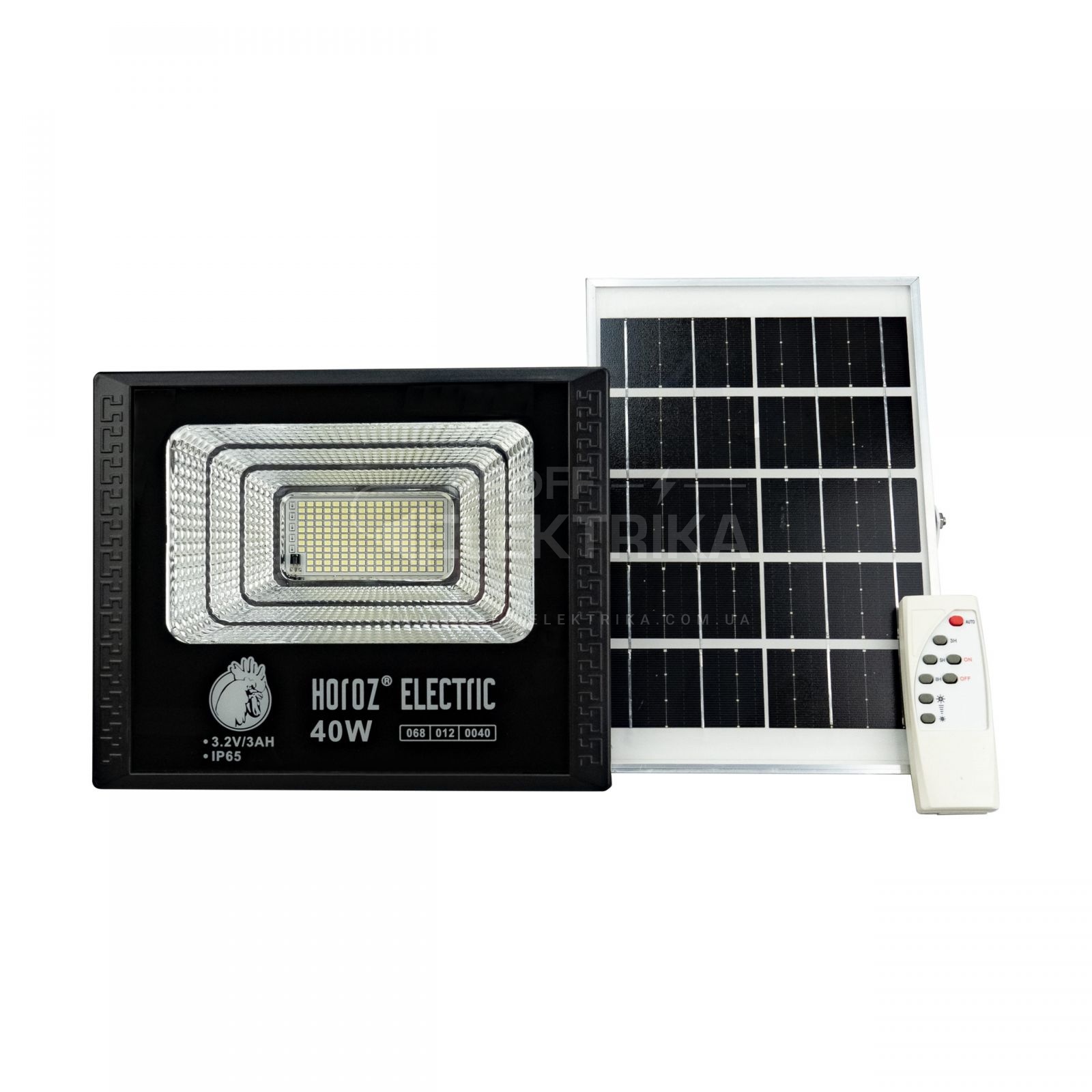 Фото Прожектор LED 40W с солнечной панелью 6400К TIGER 40  HOROZ