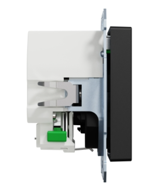 Фото 3 Розетка с двойной USB-зарядкой 3 А тип А+С Merten System M черный матовый