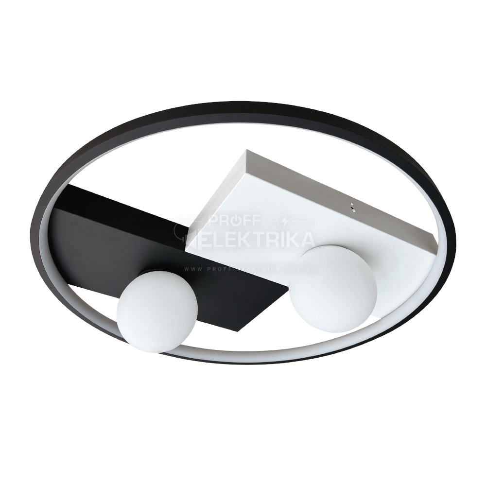 Фото Светильник LED smart PICASSO-R пульт 80W 3000-5000K IP20 круг бело-черный Violux 220615