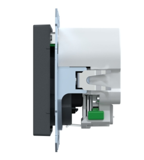 Фото 3 SM Розетка Schuko с 2 USB 2,4A с заземлением антрацит MTN2366-0414