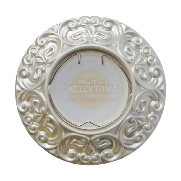 Фото Вбудований світильник Feron CD004 під лампу срібло