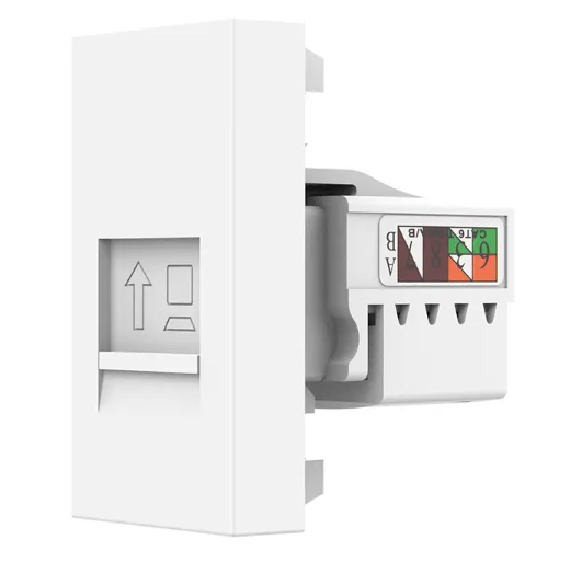 Фото Механізм розетка інтернет RJ-45 білий Livolo
