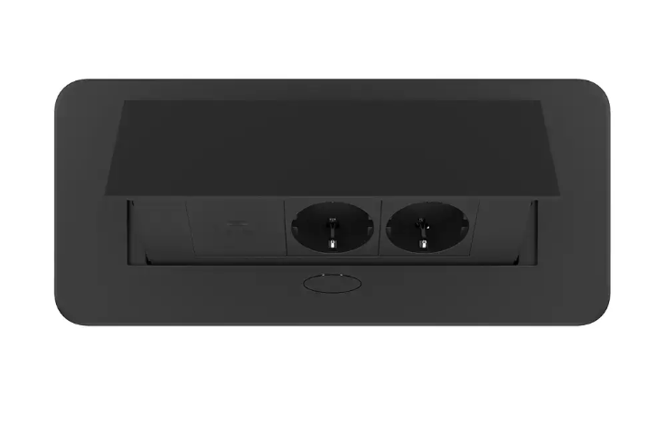 Фото 3 Мебельная розетка с плавным открытием USB Type-C Power Delivery 45W черный Livolo