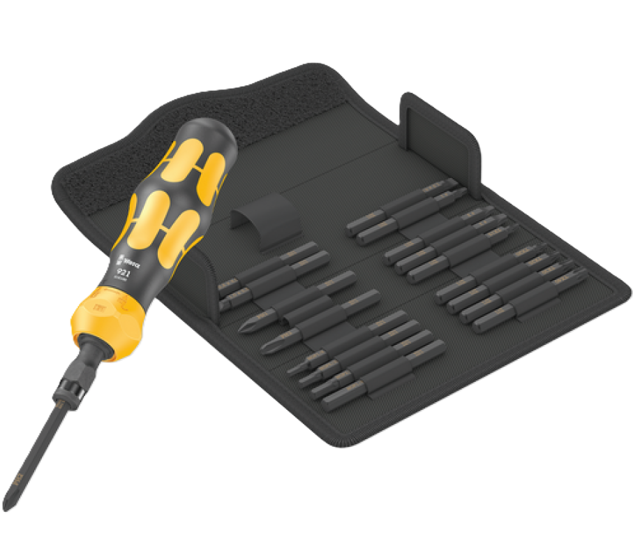 Фото Ударна викрутка зі змінними насадками WERA Kraftform Kompakt 900 Set 1 05018110001