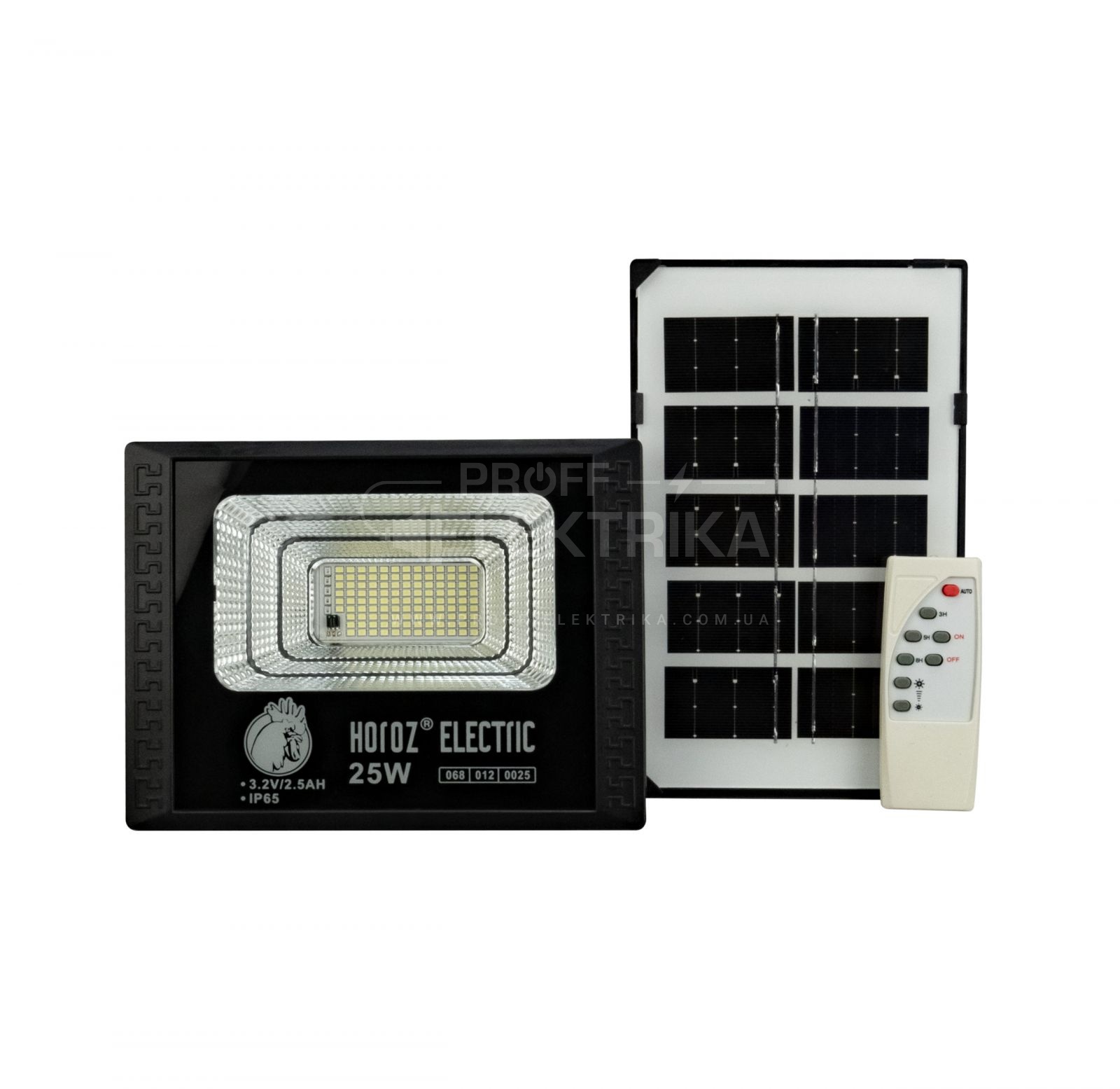 Фото Прожектор LED 25W с солнечной батареей TIGER-25 HOROZ