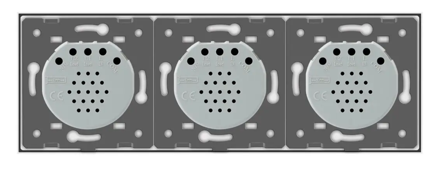 Фото 4 Умный сенсорный ZigBee выключатель 4 сенсора 1-1-2 белое стекло Livolo