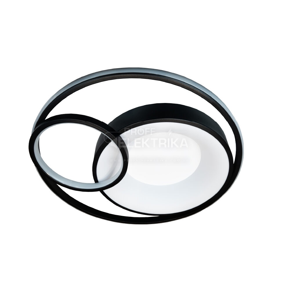 Фото Світильник LED smart DUOS пульт коло 100W 3000-5000K IP20 чорний Violux 220785