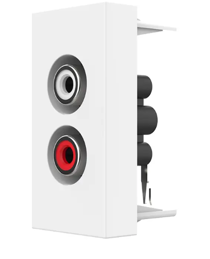 Фото Механизм розетка RCA аудио белый Livolo