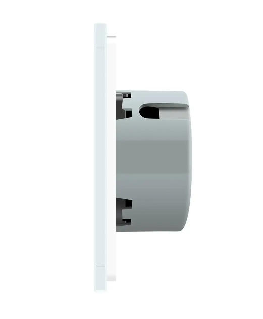 Фото 2 Сенсорний прохідний перехресний вимикач 1 сенсор біле скло Livolo