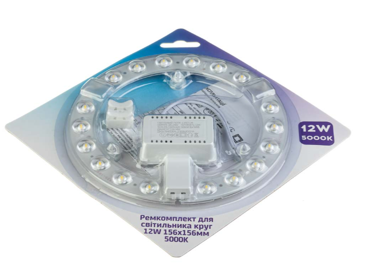 Фото 2 Ремкомплект для світильника коло 24W 5000k 232*232мм AVT