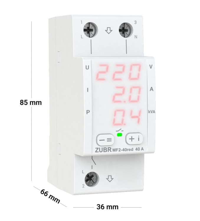 Фото 2 Багатофункціональне реле ZUBR MF2-40 red